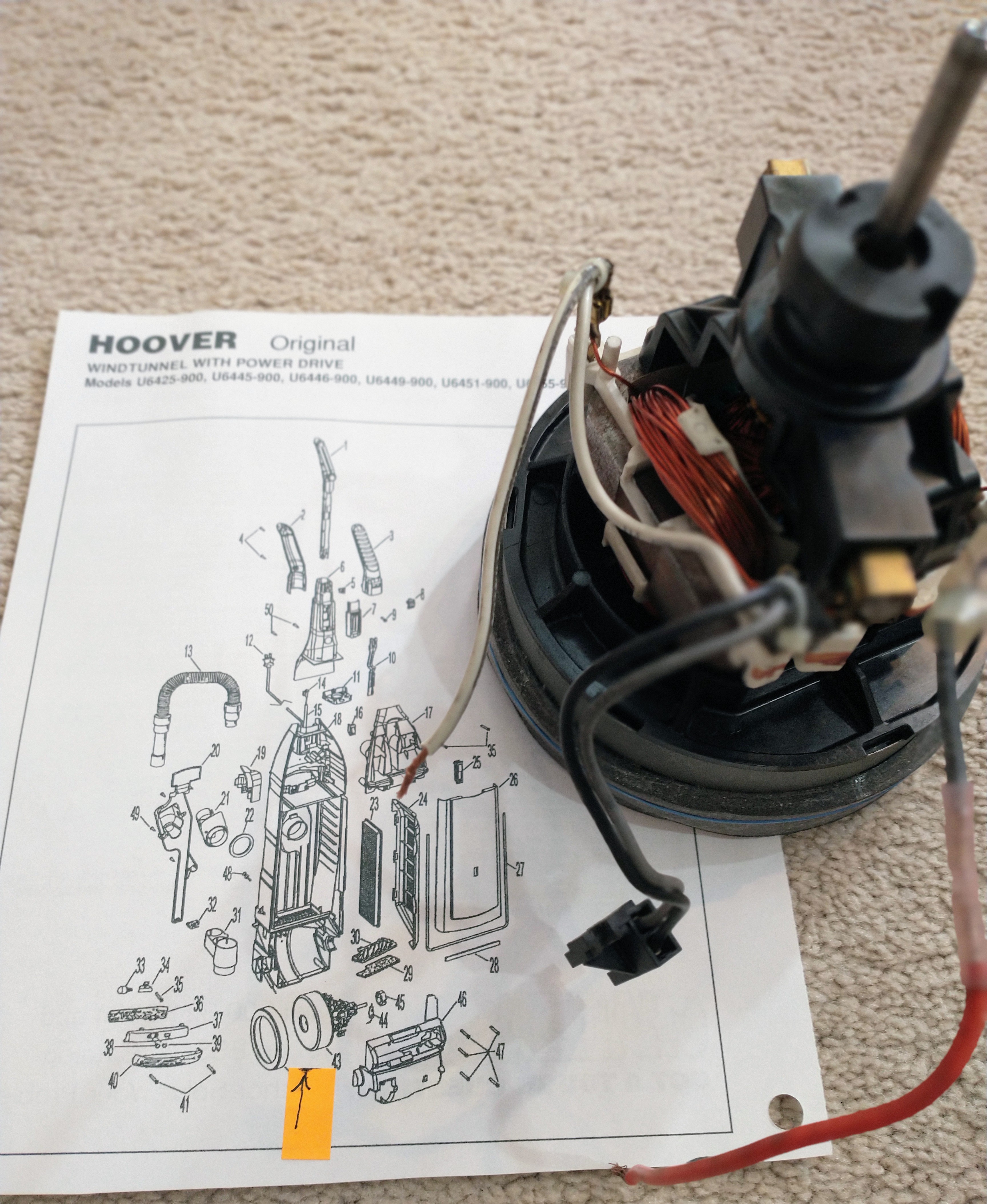 Hoover Self Propelled Motor H-43576179 for U6425-9